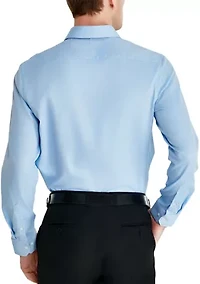 Men's Textured Trim Collar Button Down Shirt