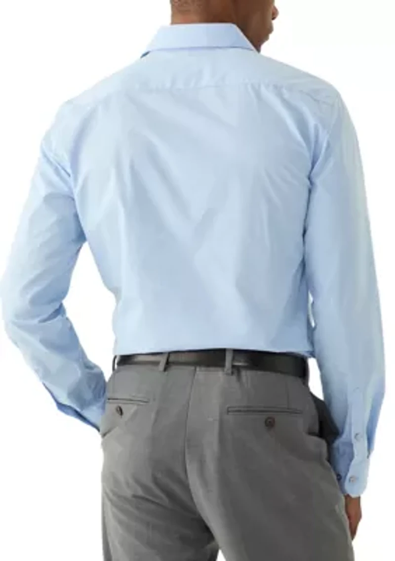 Men's Micro Check Dress Shirt with Tie