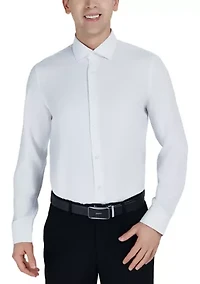 Men's Step Twill Long Sleeve Dress Shirt