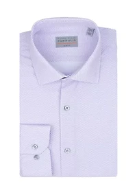 Lilac Geo Print Dress Shirt