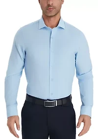 Men's Floral Print Long Sleeve Spread Collar Shirt