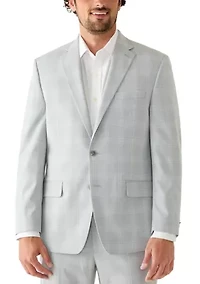Men's 2 Button Front Flap Line-Notch Lapel Jacket