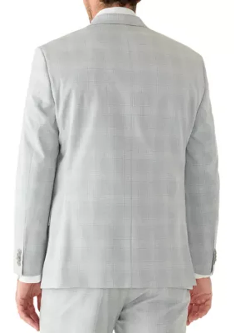 Men's 2 Button Front Flap Line-Notch Lapel Jacket