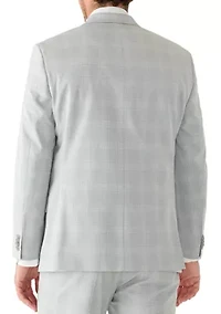 Men's 2 Button Front Flap Line-Notch Lapel Jacket