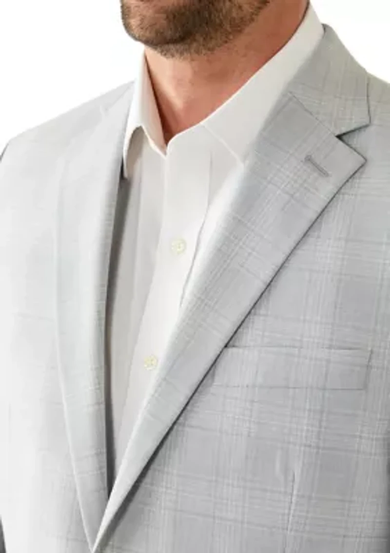 Men's 2 Button Front Flap Line-Notch Lapel Jacket