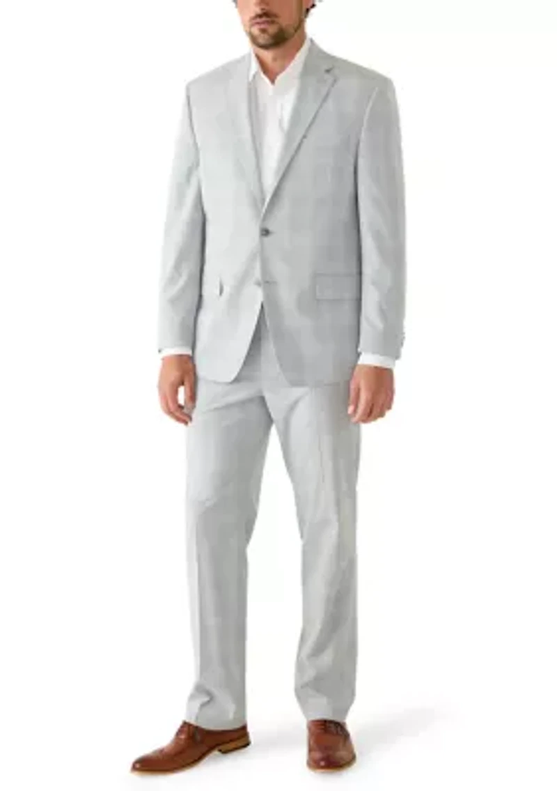 Men's 2 Button Front Flap Line-Notch Lapel Jacket