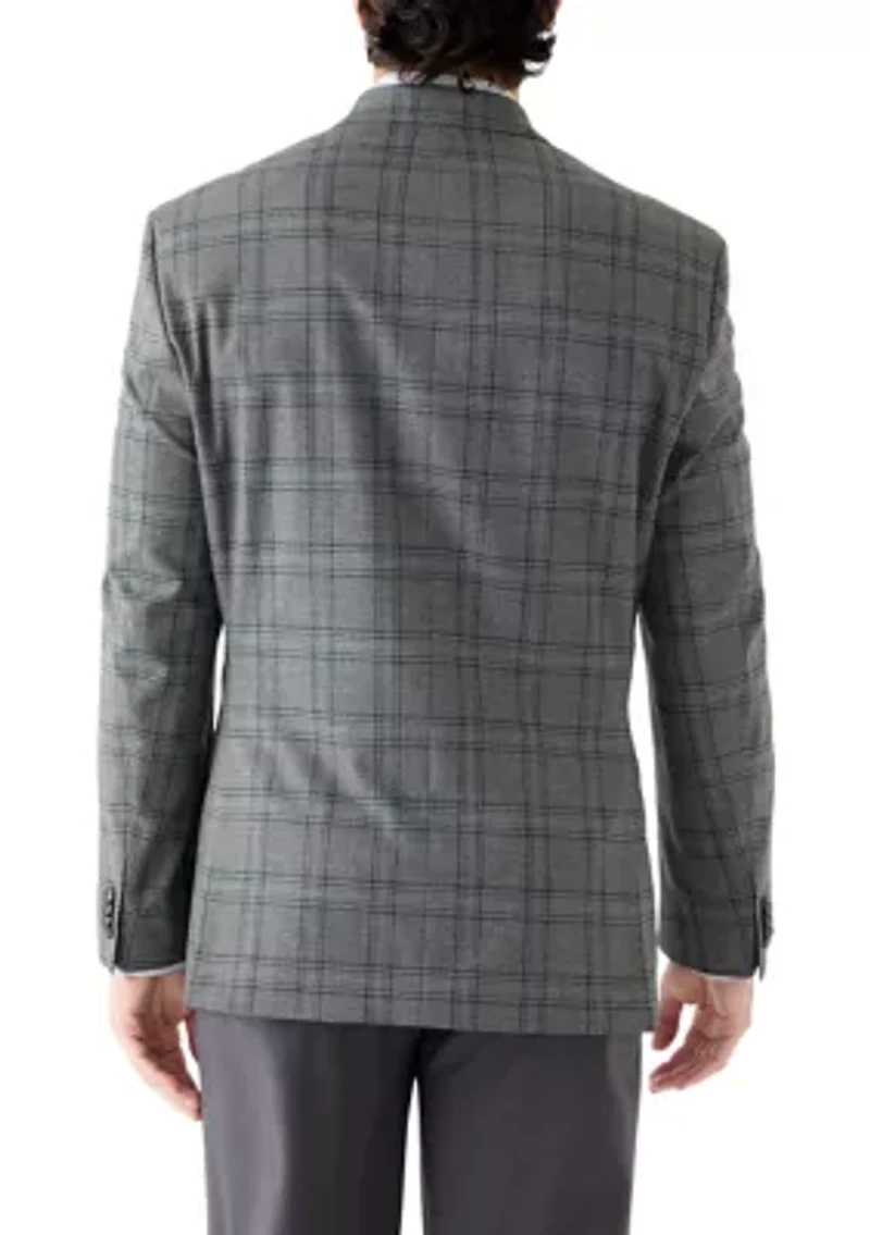 Men's Single Breasted Plaid Modern Sport Coat