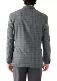 Men's Single Breasted Plaid Modern Sport Coat