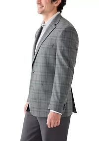 Men's Single Breasted Plaid Modern Sport Coat