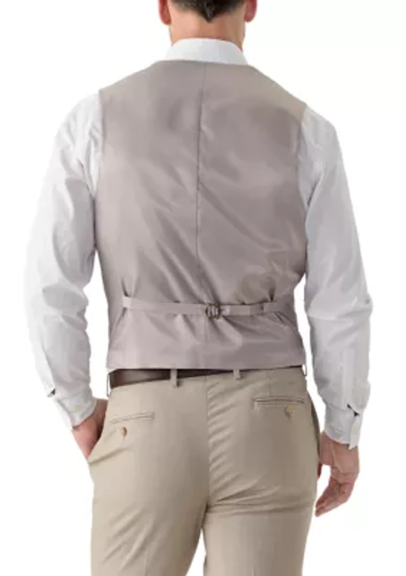 Men's Front Double Besom Pocket Suit Vest