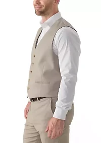 Men's Front Double Besom Pocket Suit Vest
