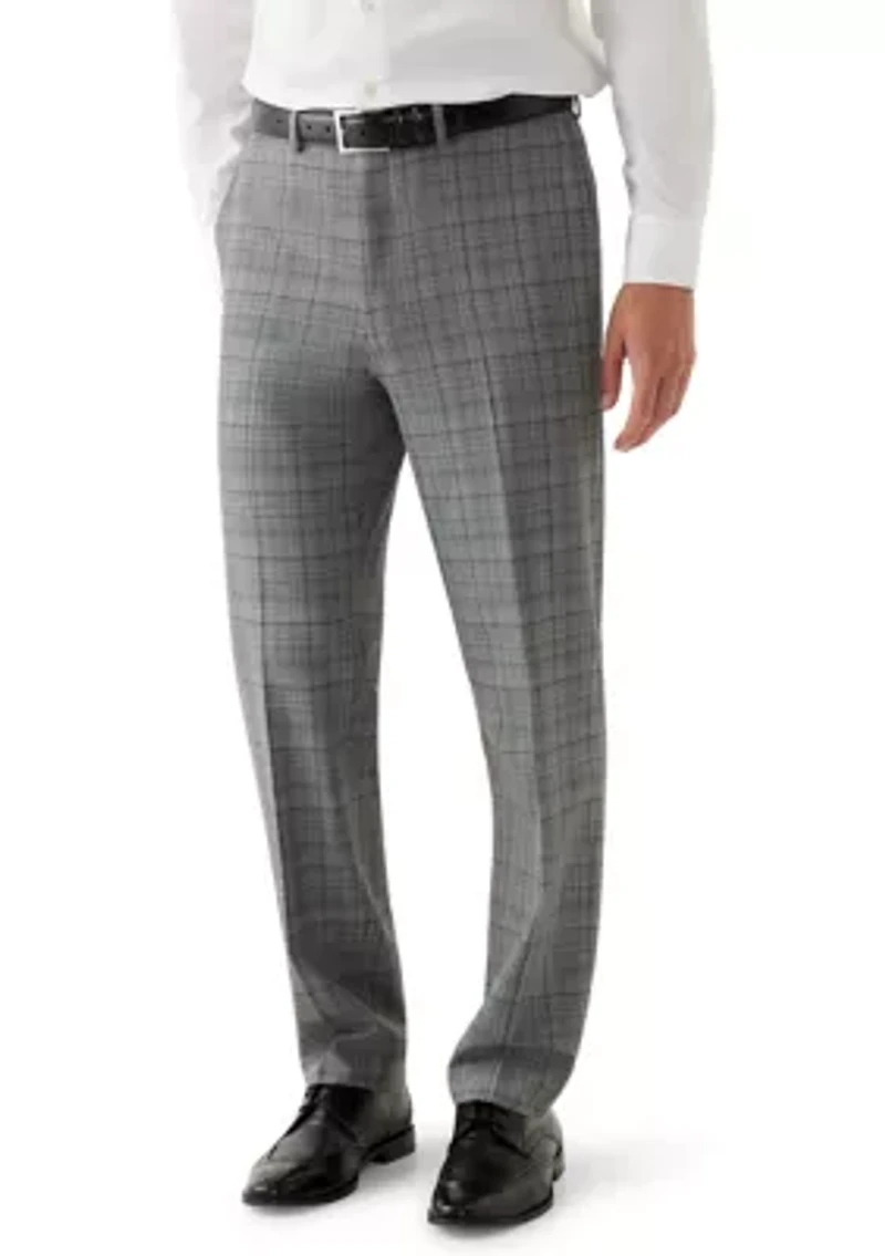 Men's Black and White Plaid Pants