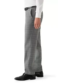 Men's Black and White Plaid Pants