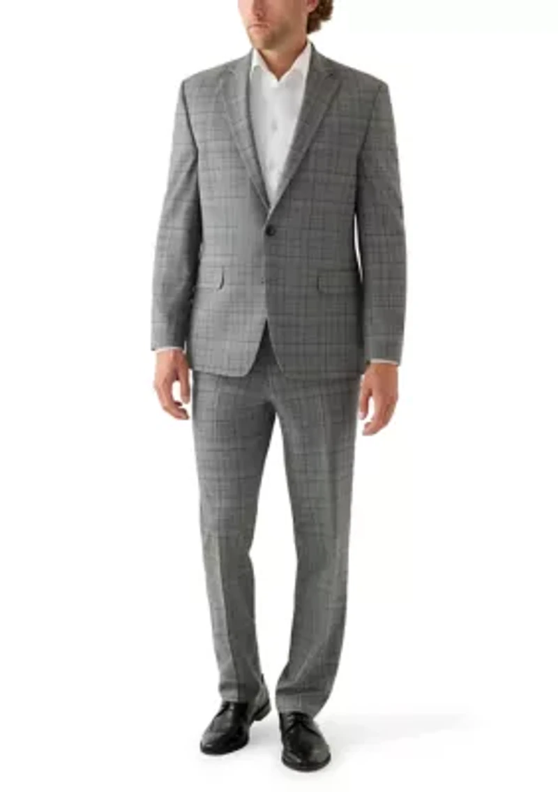 Men's Black and White Plaid Pants