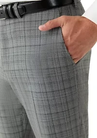 Men's Black and White Plaid Pants
