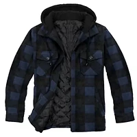 Men's Hooded Fleece Shirt Jacket