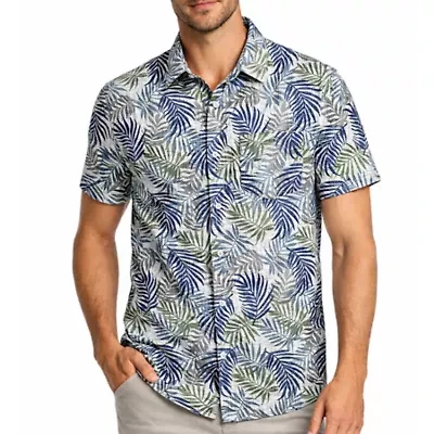 Mens Tropical Print Short Sleeve Shirt