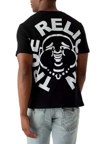 Men's Buddha Face Logo Short Sleeves Graphic T-Shirt