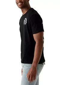 Men's Buddha Face Logo Short Sleeves Graphic T-Shirt