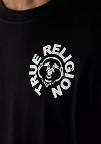 Men's Buddha Face Logo Short Sleeves Graphic T-Shirt