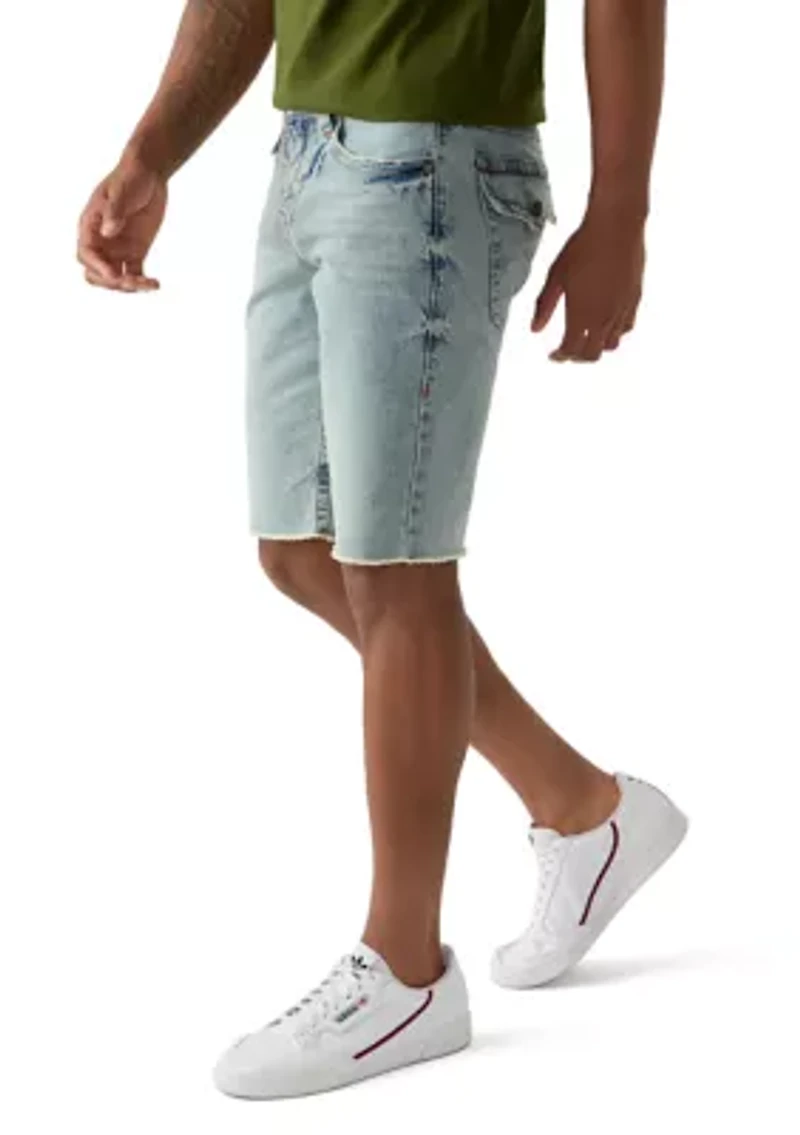 Men's Ricky Frayed Flap Denim Shorts