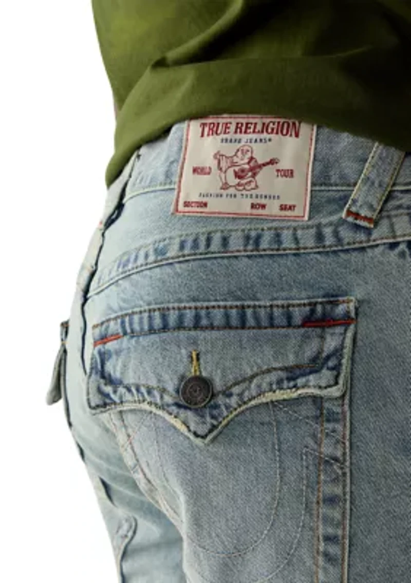 Men's Ricky Frayed Flap Denim Shorts