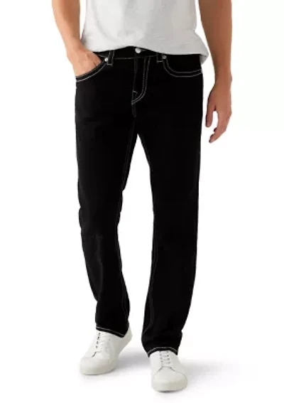 Men's Ricky Straight Fit Big T Jeans with Buddha Embroidery