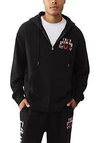 Men's Script Logo Zip Hoodie