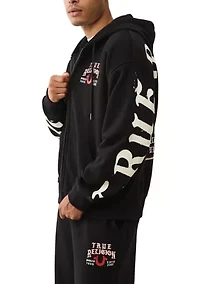 Men's Script Logo Zip Hoodie