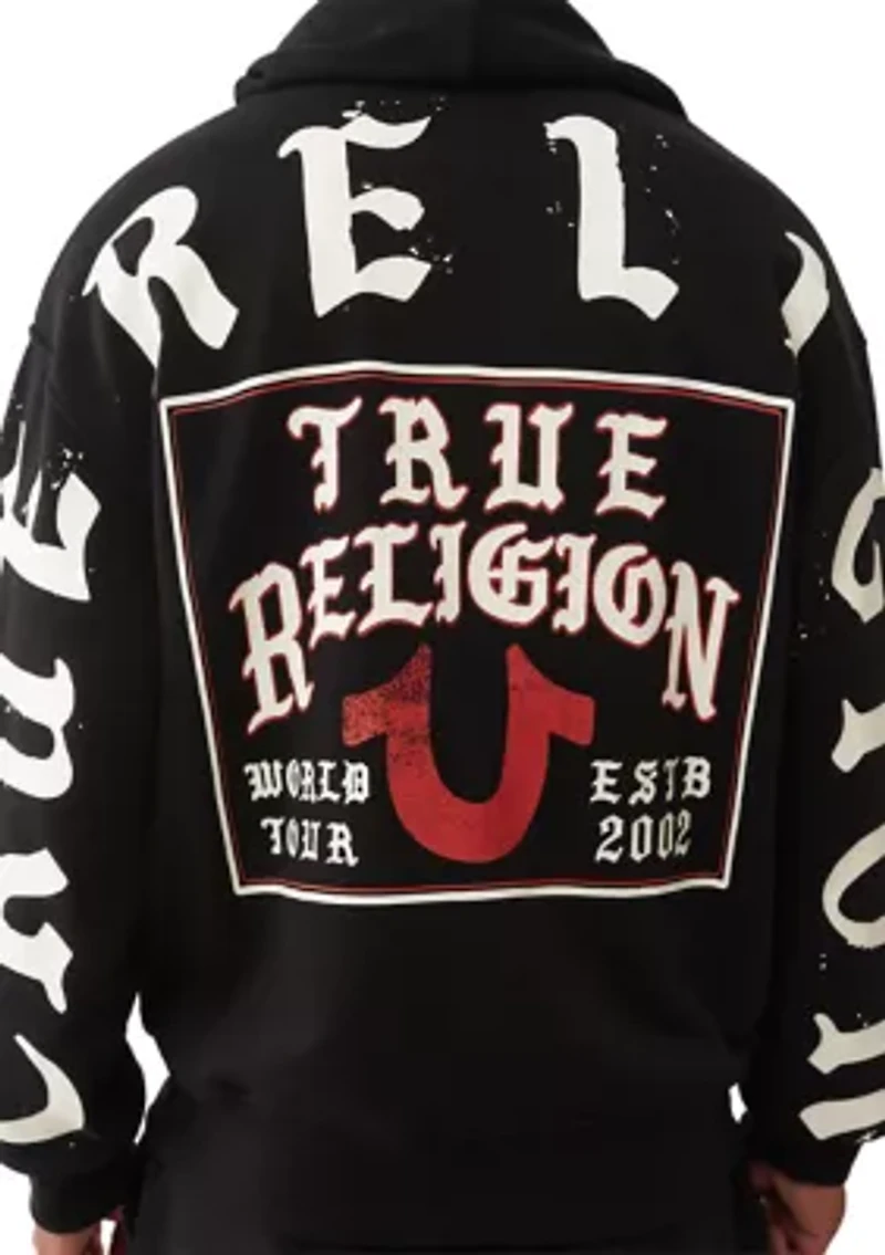 Men's Script Logo Zip Hoodie