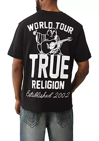 Patched Buddha Logo Short Sleeve T-Shirt