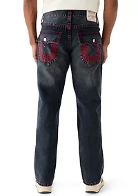 Men's Ricky Big T Embroidered Horseshoe Straight Fit Jeans