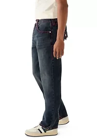 Men's Ricky Big T Embroidered Horseshoe Straight Fit Jeans