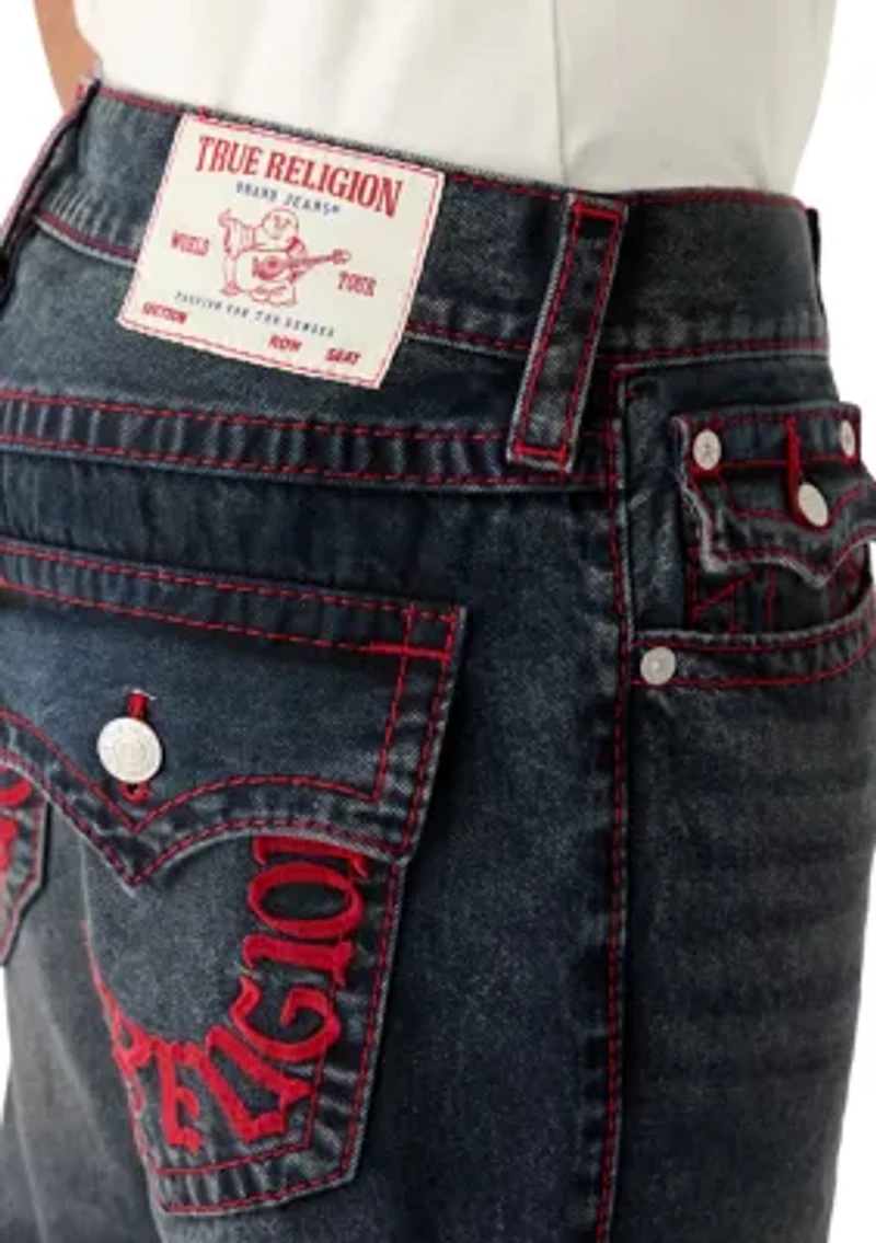 Men's Ricky Big T Embroidered Horseshoe Straight Fit Jeans