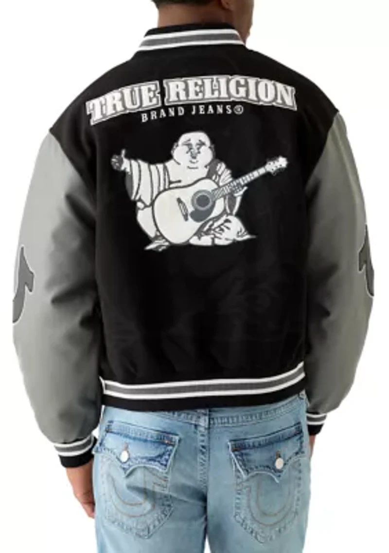 Buddha Logo Varsity Jacket