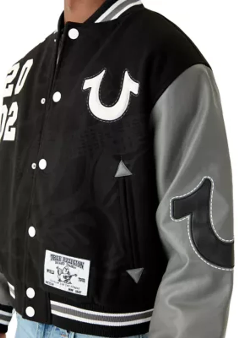 Buddha Logo Varsity Jacket