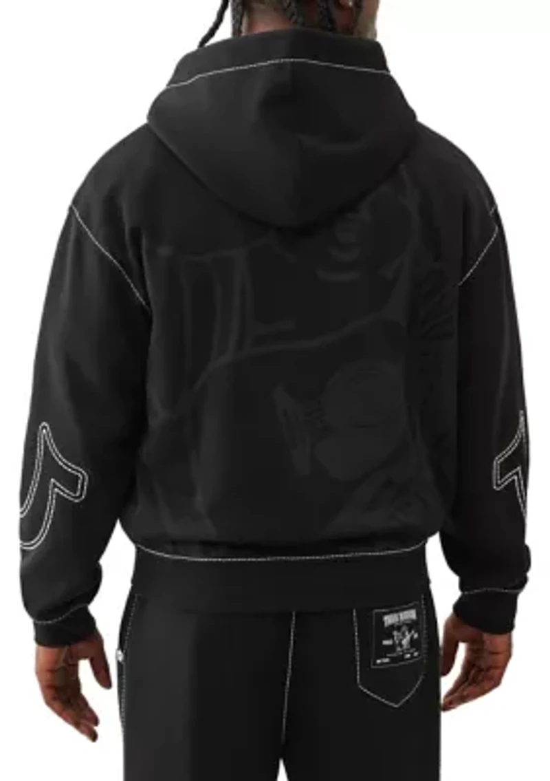 Anniversary Print Big T Zip Hoodie