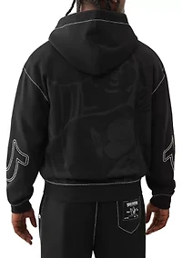 Anniversary Print Big T Zip Hoodie