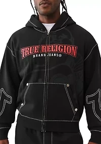 Anniversary Print Big T Zip Hoodie