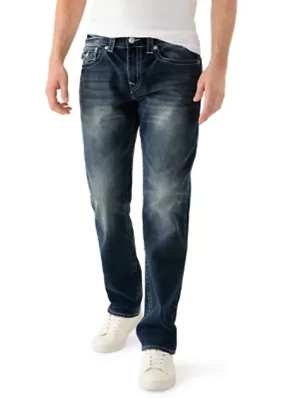 Men's Ricky Straight Fit Sticthed Pocket Logo Jeans