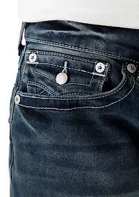 Men's Ricky Straight Fit Sticthed Pocket Logo Jeans