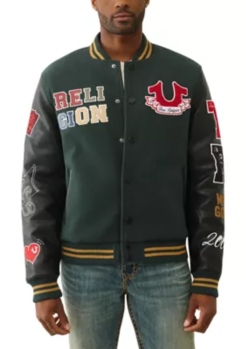 Cat Logo Varsity Jacket