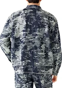 Men's Super T Jacquard Long Sleeve Denim Shirt