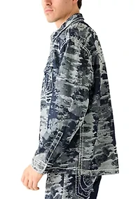 Men's Super T Jacquard Long Sleeve Denim Shirt