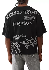 Script Logo Short Sleeve Boxy Fit Tee