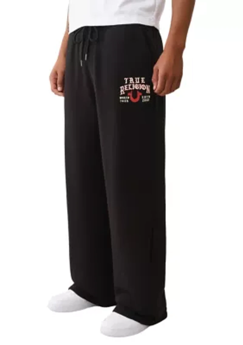 Men's Logo Flag Baggy Sweatpants