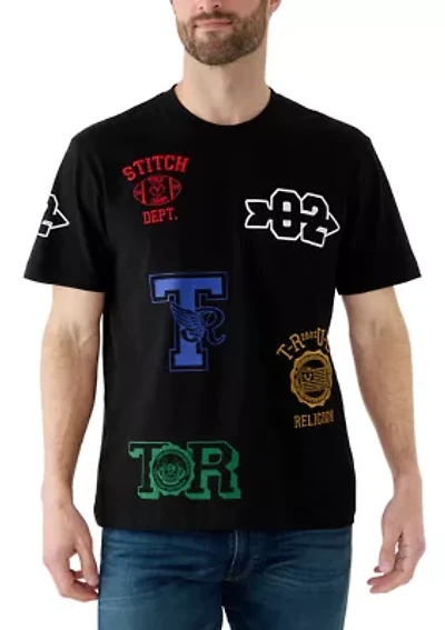 Men's Embroidered Logo Graphic T-Shirt