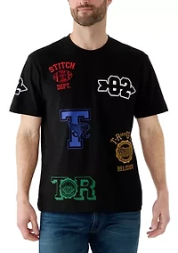 Men's Embroidered Logo Graphic T-Shirt