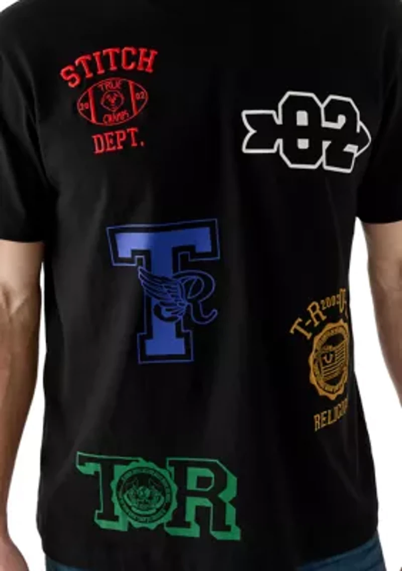 Men's Embroidered Logo Graphic T-Shirt