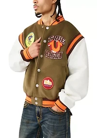 Garden Logo Knit Varsity Jacket